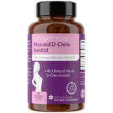 Intimate Rose Myo-Inositol-D-Chiro bottle showing balanced formulation for menstrual support.