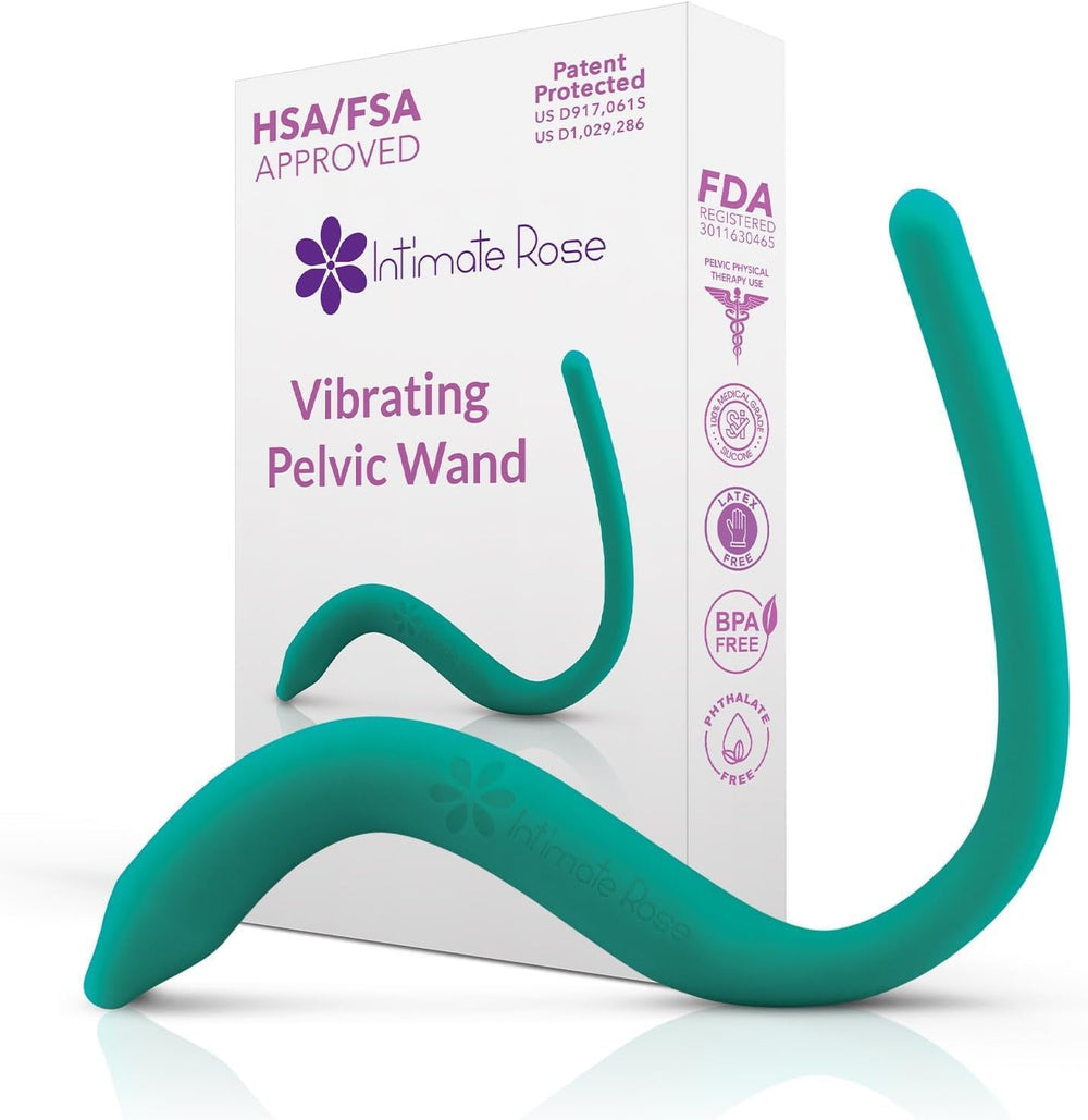 Intimate Rose Vibrating Pelvic Wand with angled tip for deep trigger point relief.