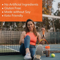 INVIGOR8 Superfood Shake measuring spoon highlights precise serving guidance for consistent daily protein intake.