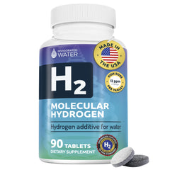 Invigorated Water hydrogen tablets packaging front for quick hydrogen-rich hydration