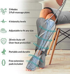 InvoSpa air compression technology highlights gentle, consistent pressure for home use.