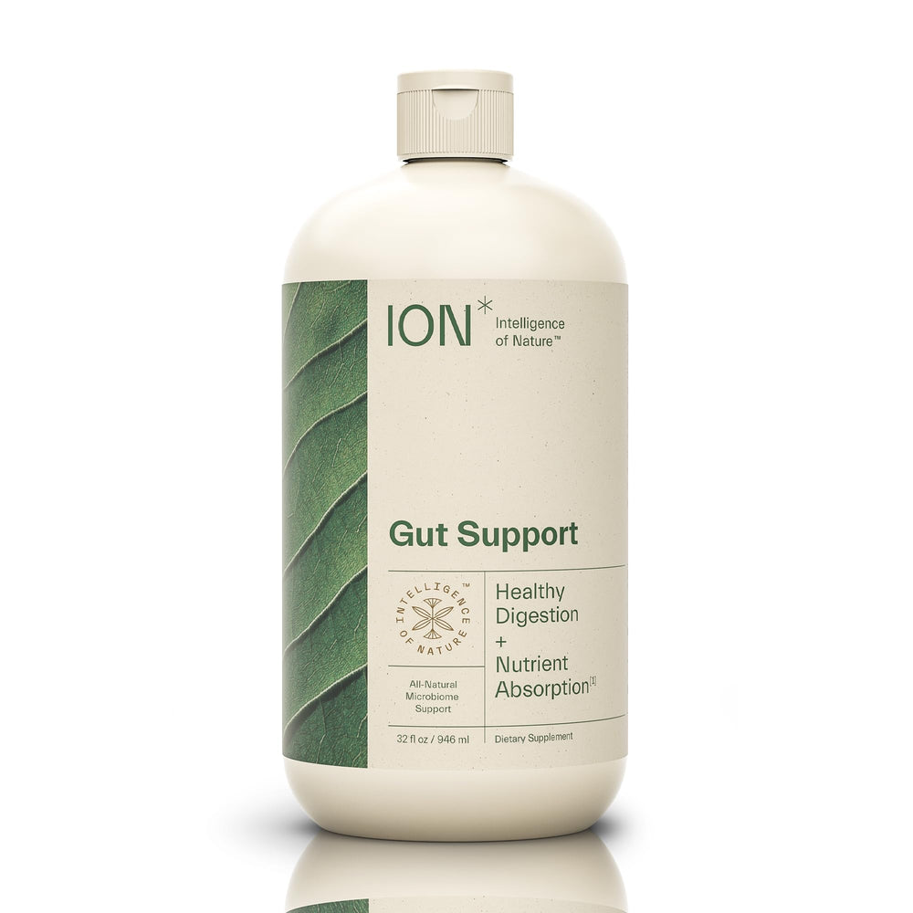 ION* Gut Support bottle shown for digestive health and daily wellness.