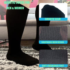 Ioryzek extra width diabetic socks designed for easy wear and improved circulation.