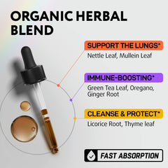 IQ Biology Mullein Drops with licorice ingredient for soothing support