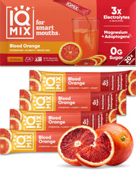 IQMIX Blood Orange packet boosts hydration and focus for workouts.