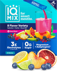 IQMIX hydration packet front label for sugar-free electrolytes and hydration.