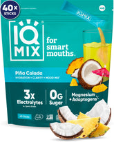 IQMIX hydration packet ready for on-the-go hydration and focus.
