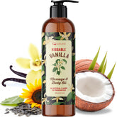 IQNATURAL fractionated coconut oil 8oz bottle for skin nourishment and massage