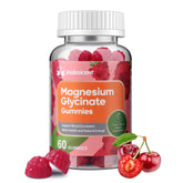 Iridesicent Magnesium Glycinate Gummies bottle front for relaxing evenings.