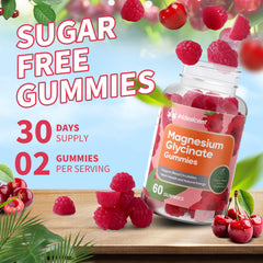 Cherry-flavored Iridesicent gummies suggesting easy daily wellness routine.