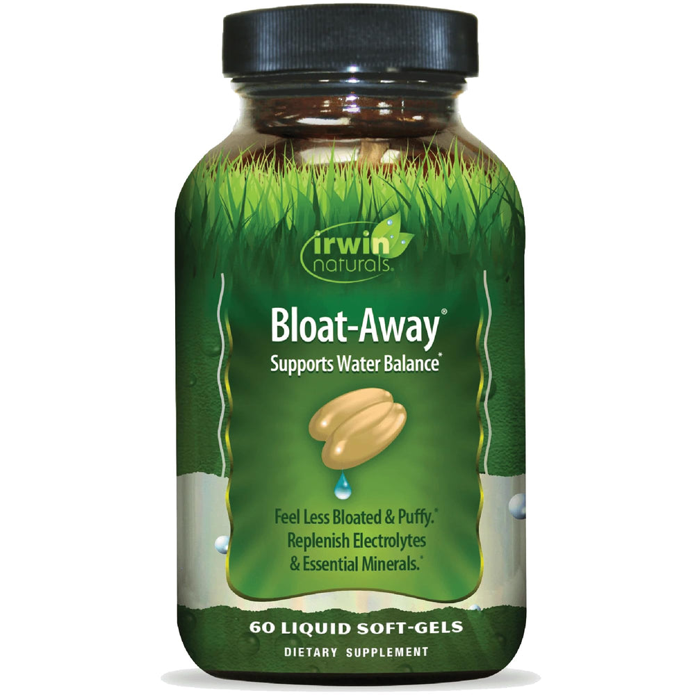 Irwin Naturals Bloat-Away bottle front showing hydration balance support