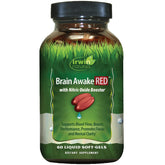 Irwin Naturals Brain Awake RED bottle pour enhances focus and sustained energy