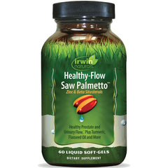 Irwin Naturals Healthy-Flow Saw Palmetto bottle for urinary comfort and routine use