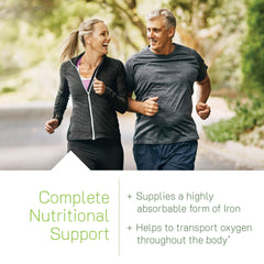 Irwin Naturals iron-containing multivitamin capsules for iron support