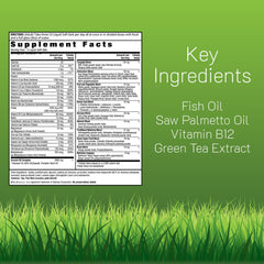 Irwin Naturals Living Green bottle pour captures smooth softgels in action.
