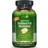 Irwin Naturals Thermo-Burn bottle front with clear label highlighting EGCG and caffeine for metabolism support.