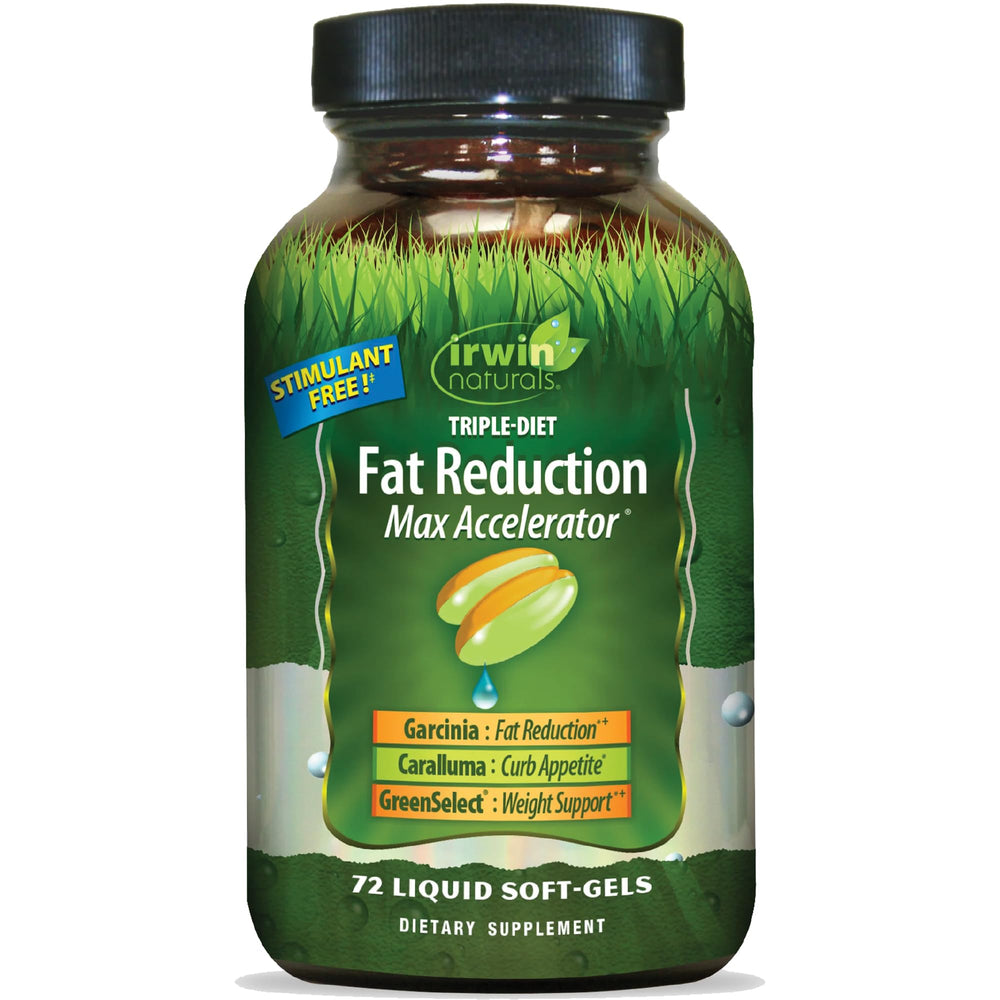 Irwin Naturals Triple-Diet Fat Reduction Max Accelerator bottle front view for weight management