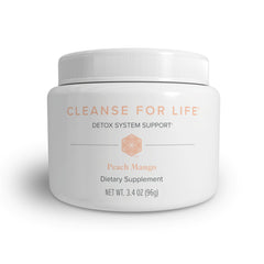 Isagenix Cleanse for Life Peach Mango bottle ready for daily cleansing routine