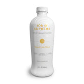 Isagenix Ionix Supreme bottle front showing natural fruit flavor for daily energy support.
