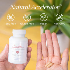 Isagenix Natural Accelerator with lemon verbena and cayenne hints at thermogenesis potential.