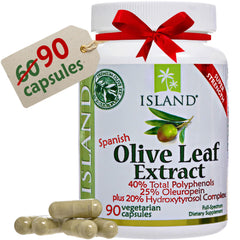 Island Nutrition olive leaf extract 500mg bottle shows premium polyphenols for daily wellness