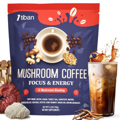 Itiban Mushroom Coffee 12-Mushrooms bag for daily energy and focus.