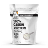 It's Just! casein protein bottle — slow-release protein for steady night-time nutrition.