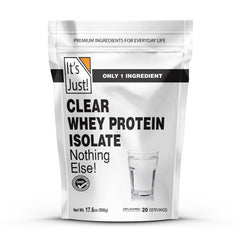 Its Just! Clear Whey Isolate container with unflavored protein for customizable shakes.