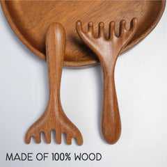 Iunxkmi sandalwood head massage claws close-up for precise scalp stimulation