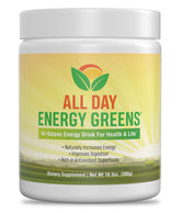 IVL All Day Energy Greens canister front view for convenient daily nutrition.