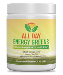 IVL All Day Energy Greens canister front view for convenient daily nutrition.