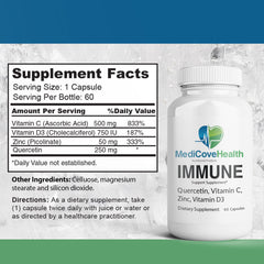 Ivory Caps Immune Support bottle on counter for easy daily use