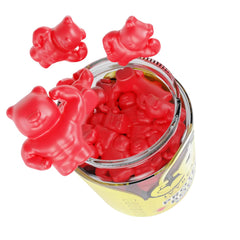 IvyBears Premium Protein Boost Gummies closeup: chewy texture supports easy daily protein intake.