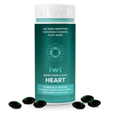 Iwi Life Heart Omega-3 bottle with convenient softgels for daily use.