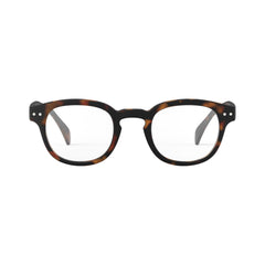 IZIPIZI READING #C square frame front view highlighting universal fit for all users.