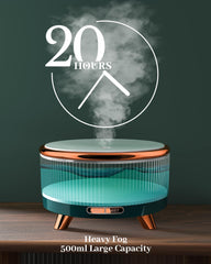 Jack & Rose diffuser with seven-color ambient lighting for cozy evenings.