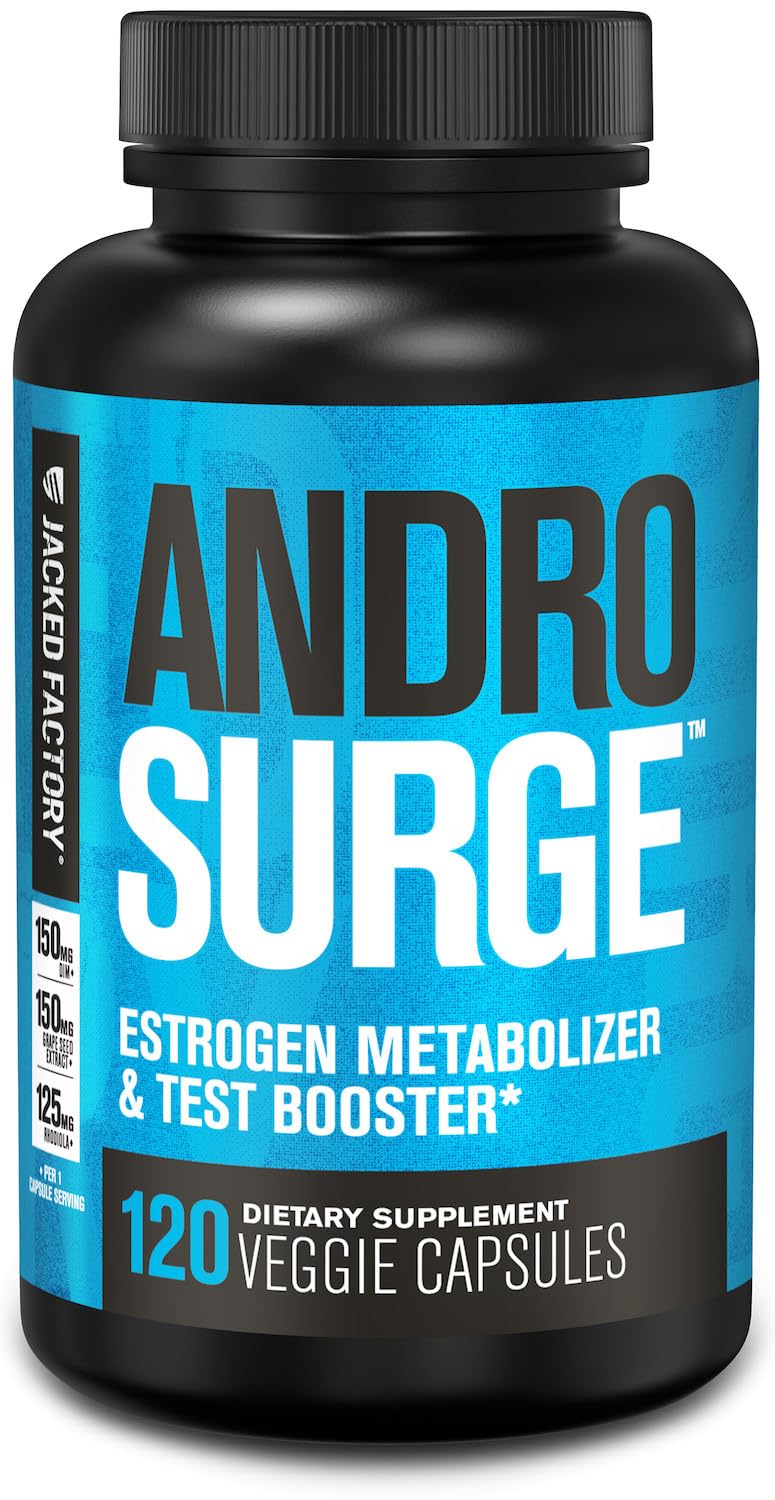Jacked Factory Androsurge bottle label showing a clean daily support formula.