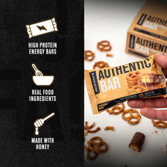 Jacked Factory Authentic Bar whey protein focus supports active macros.