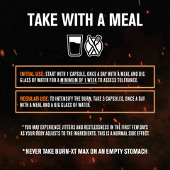 Jacked Factory Burn-XT Max label details showing PurCaf caffeine and MitoBurn