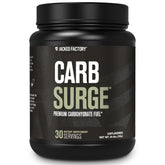 Jacked Factory Carb Surge bottle with label, ready for intra-workout energy.