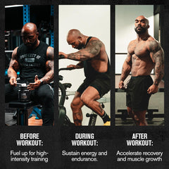 Carb Surge scoop beside powder, signaling easy mixing and fast absorption.