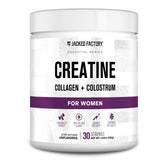 Jacked Factory Creatine for Women bottle front showing clean label for lean workouts