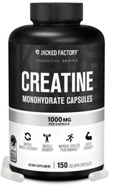 Jacked Factory Creatine Monohydrate bottle for convenient daily supplementation.