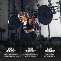 Scoop included with powder to show easy measurement for daily workouts.