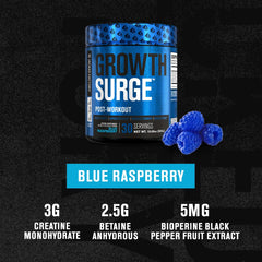 Growth Surge powder scoop ready for immediate post-workout use