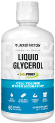 Jacked Factory Liquid Glycerol bottle pour supports hydration during intense workouts.