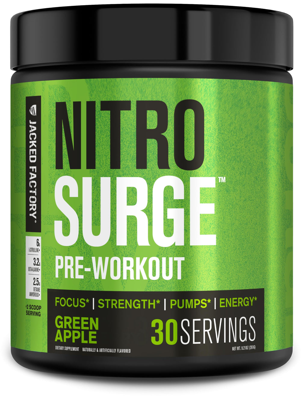 Jacked Factory Nitrosurge bottle pour shows energy-boosting formula for workouts