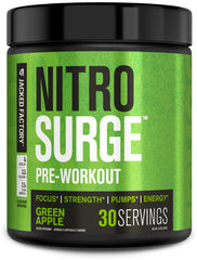 Jacked Factory Nitrosurge bottle pour shows energy-boosting formula for workouts