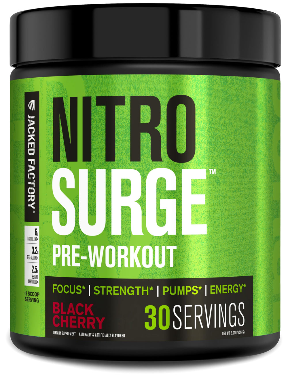 Jacked Factory Nitrosurge bottle pour shows quick mix for lasting training energy.