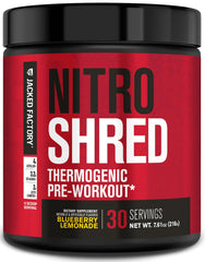 Jacked Factory Nitrosurge Shred Blueberry Lemonade tub for energy